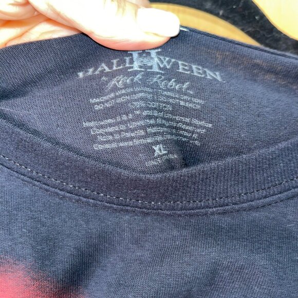 Rock Rebel Mens Tee Shirt Size XL Black Halloween Michael Myers 1981 Punk Goth - Picture 4 of 7